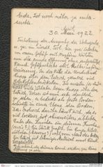 Seite 30, Tagebuch "Mannersdorf am Leithagebirge | Hankenfeld | Statzendorf | D 12 … | Unter Wölbling || Hadersdorf | Ratterdorf" (NHMW-PRAE-BBB-86)
